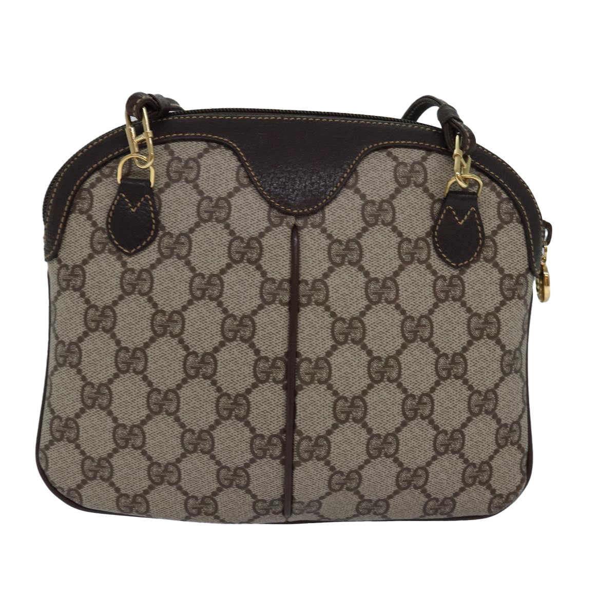 GUCCI GG Canvas Web Sherry Line Shoulder Bag PVC Beige Green Red ep5130