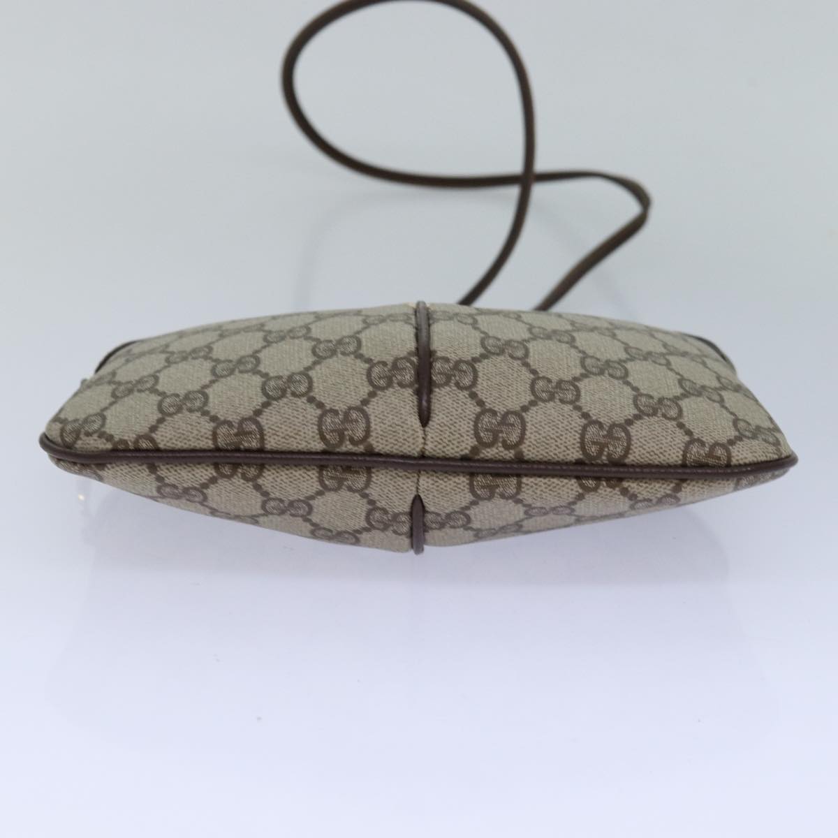 GUCCI GG Canvas Web Sherry Line Shoulder Bag PVC Beige Green Red ep5130