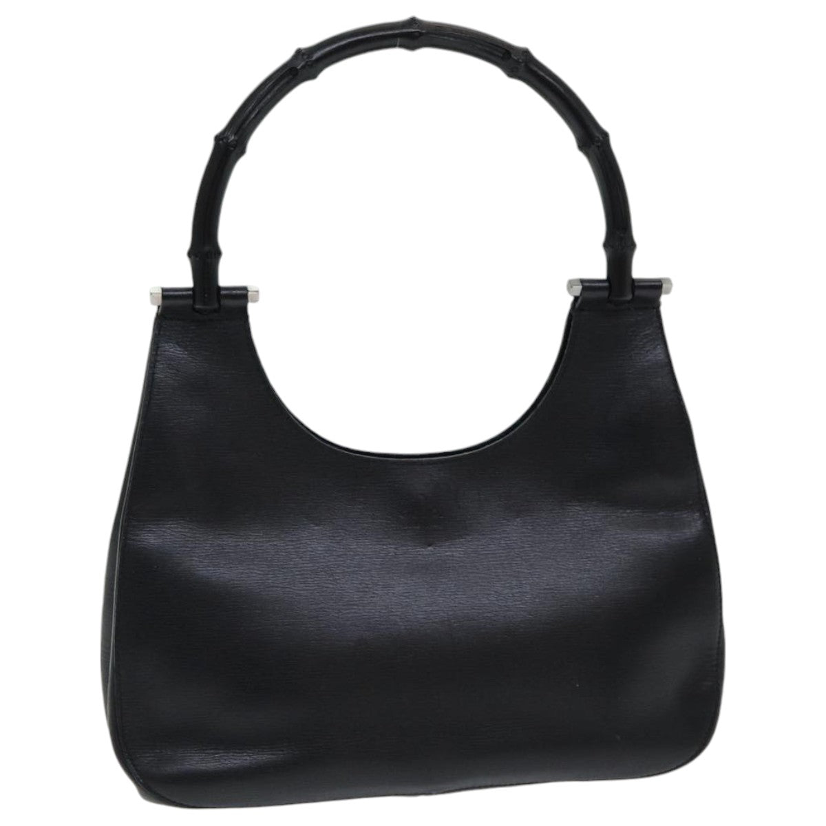 GUCCI Bamboo Hand Bag Leather Black ep5135