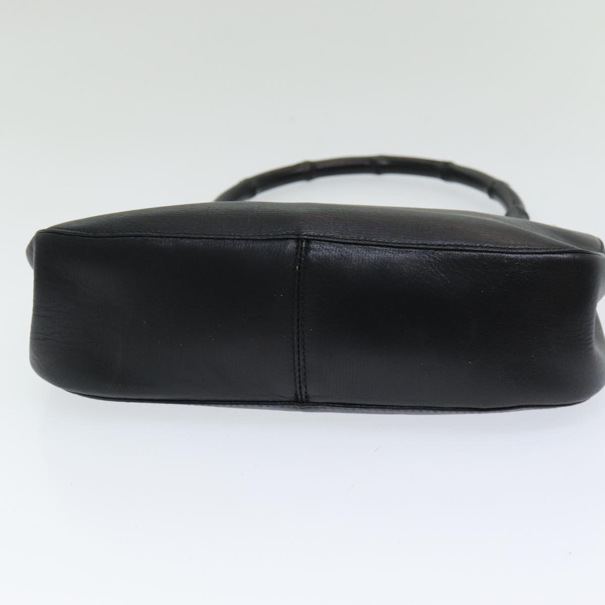 GUCCI Bamboo Hand Bag Leather Black ep5135