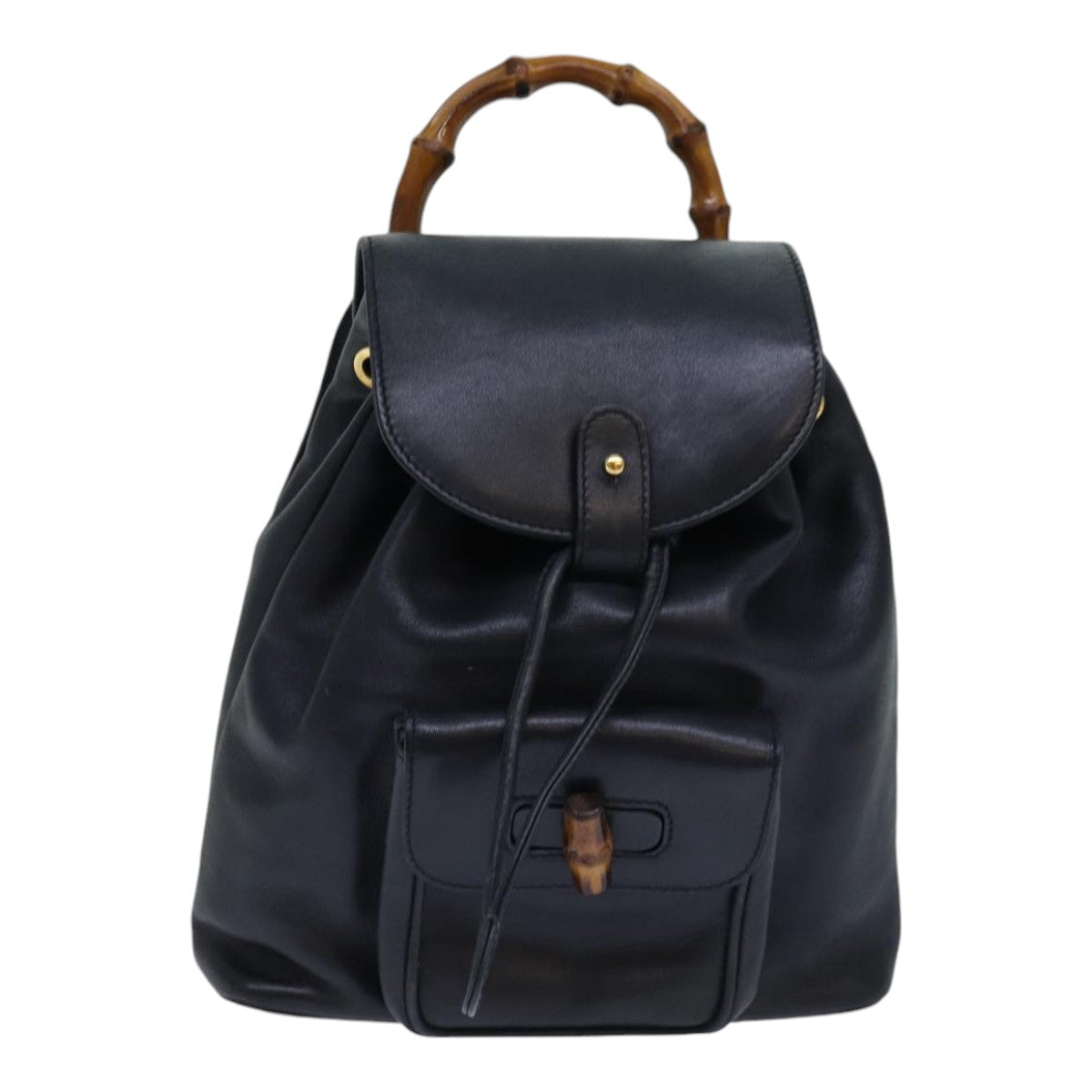 GUCCI Bamboo Backpack Leather Black ep5142
