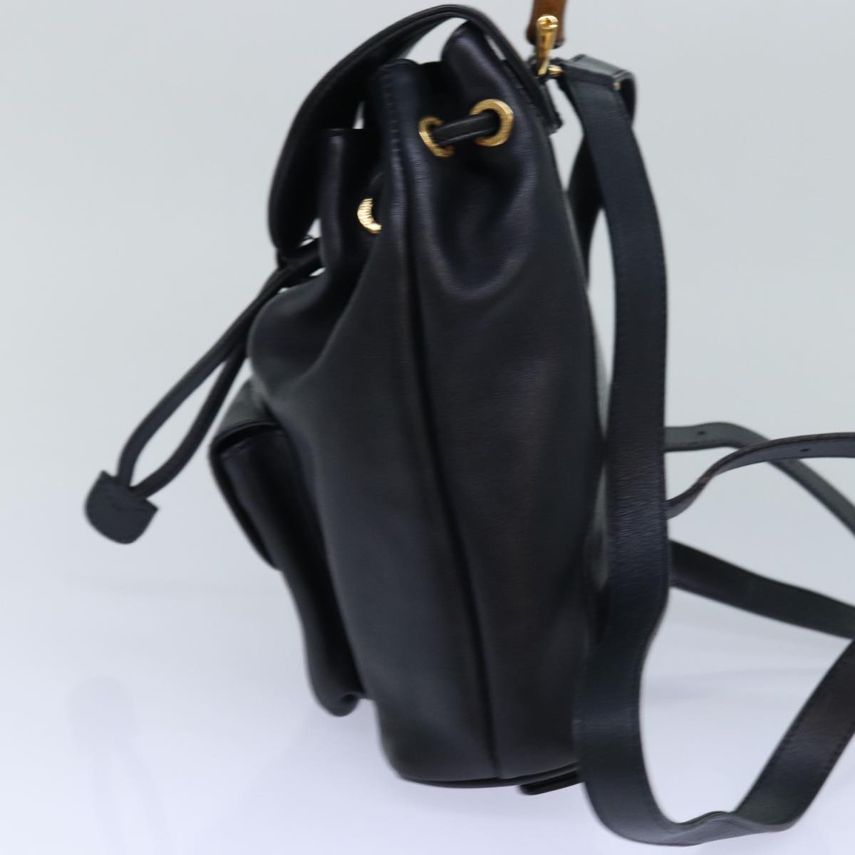 GUCCI Bamboo Backpack Leather Black ep5142