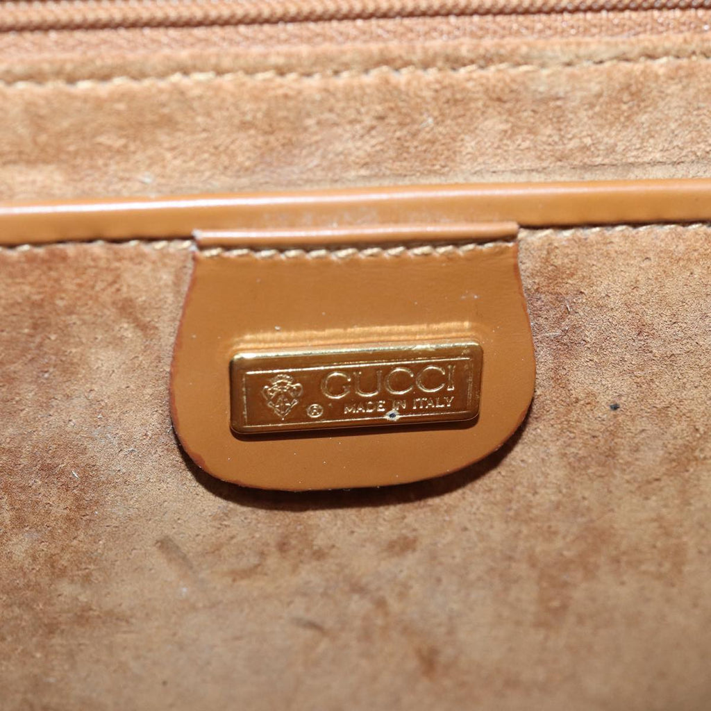 GUCCI Shoulder Bag Leather Brown Gold 004 109 0316 ep5153