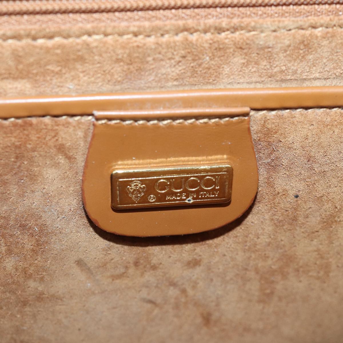 GUCCI Shoulder Bag Leather Brown Gold 004 109 0316 ep5153
