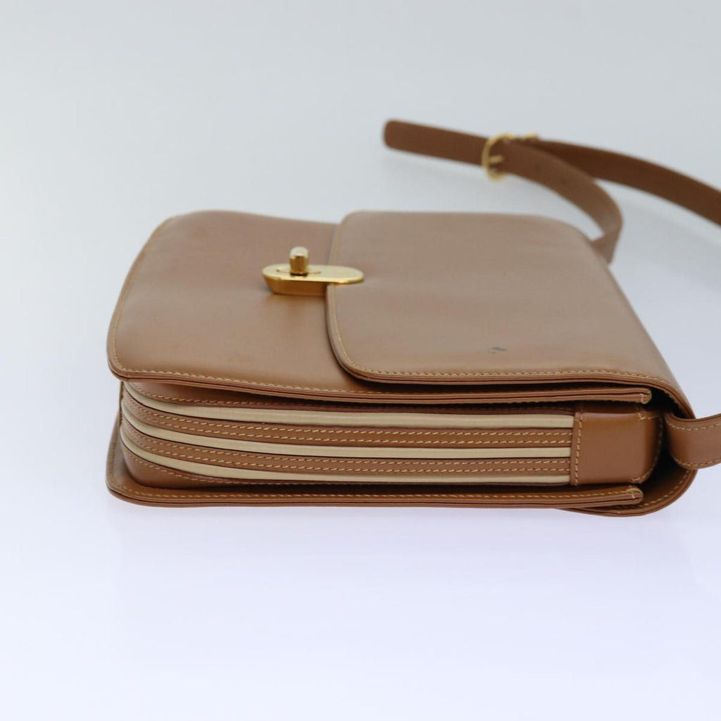 GUCCI Shoulder Bag Leather Brown Gold 004 109 0316 ep5153