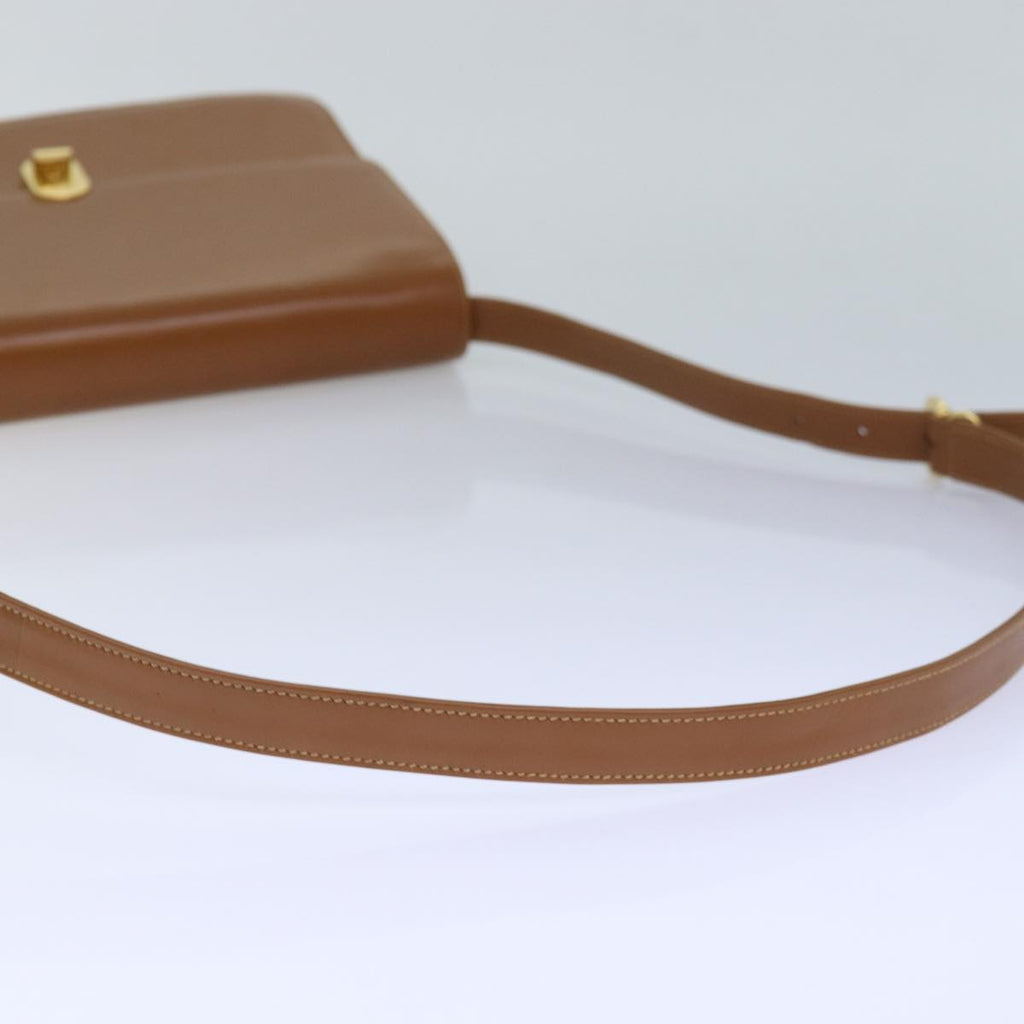 GUCCI Shoulder Bag Leather Brown Gold 004 109 0316 ep5153