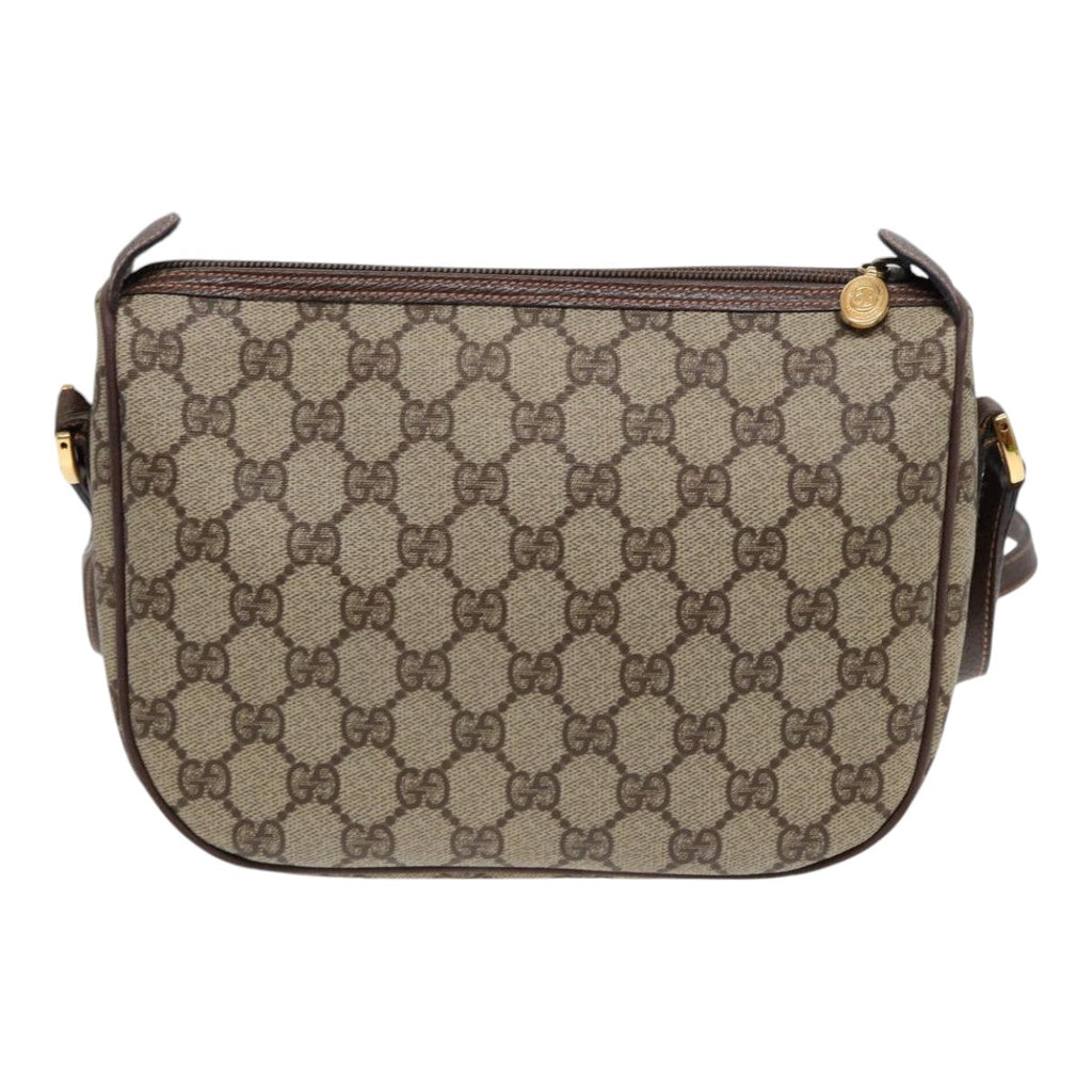 GUCCI GG Canvas Web Sherry Line Shoulder Bag PVC Beige Green Red ep5156