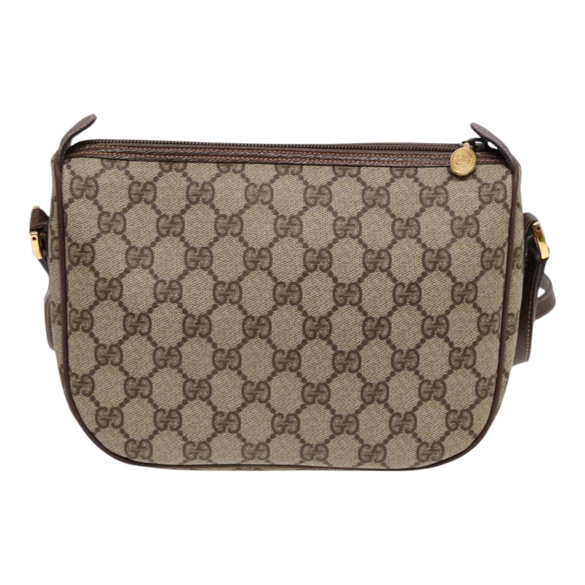 GUCCI GG Canvas Web Sherry Line Shoulder Bag PVC Beige Green Red ep5156