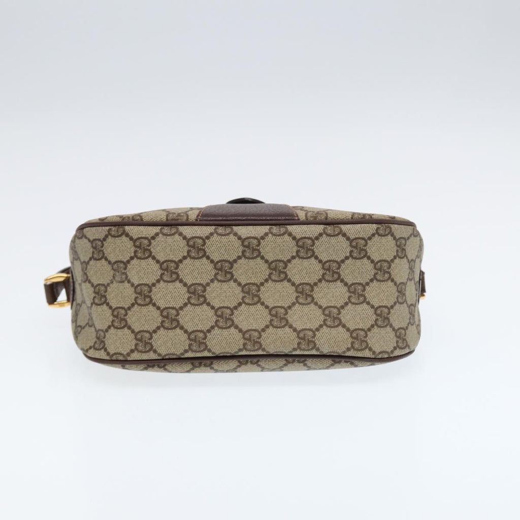 GUCCI GG Canvas Web Sherry Line Shoulder Bag PVC Beige Green Red ep5156