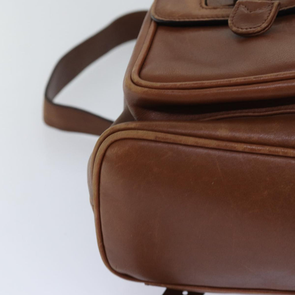 GUCCI Bamboo Backpack Leather Brown ep5157