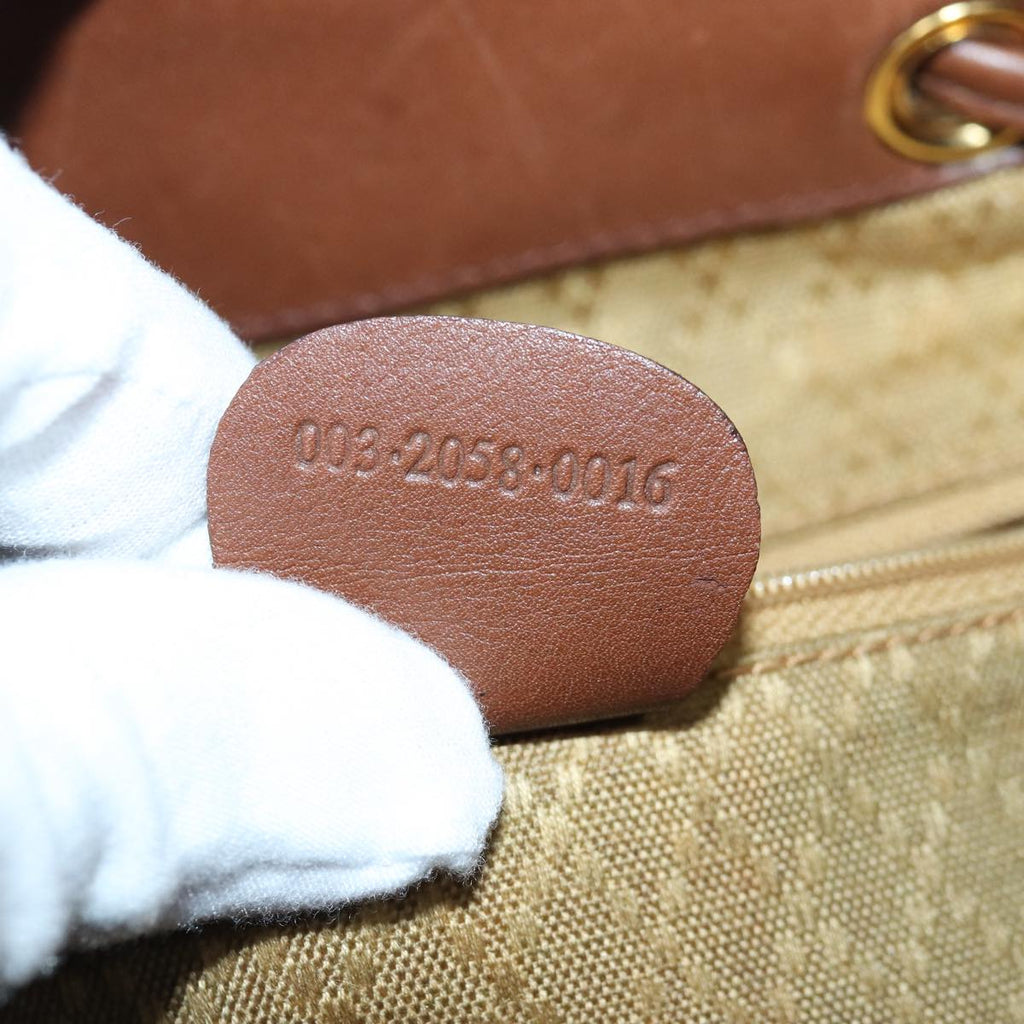 GUCCI Bamboo Backpack Leather Brown ep5157