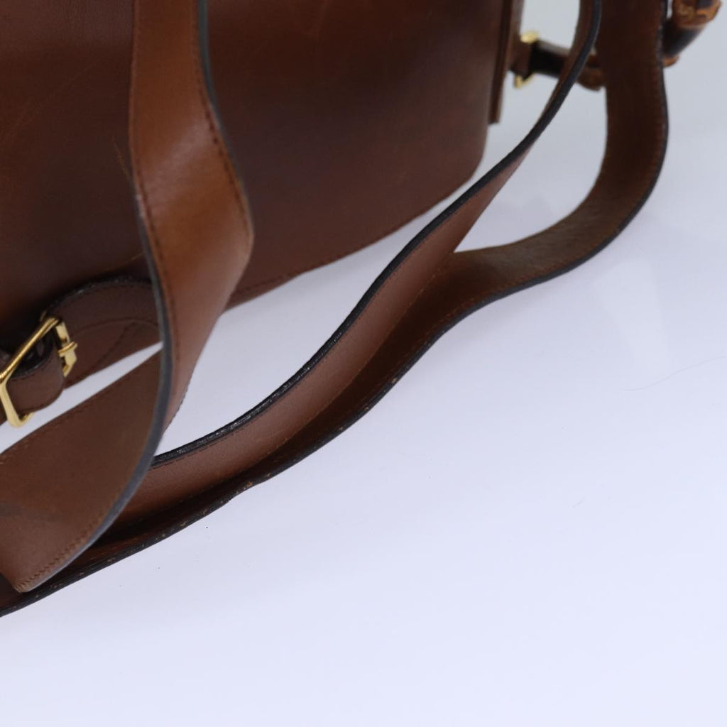 GUCCI Bamboo Backpack Leather Brown ep5157