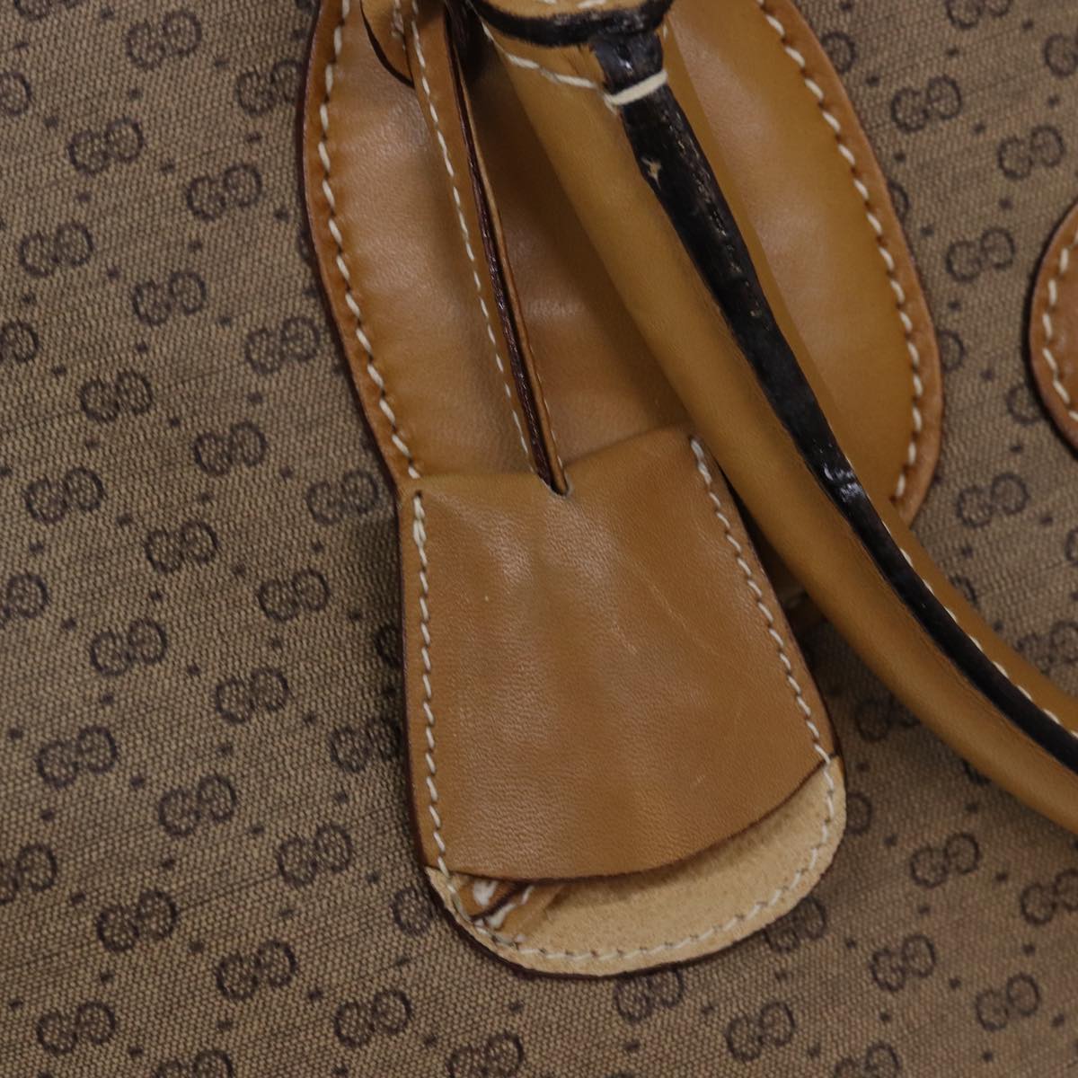 GUCCI Micro GG Canvas Boston Bag PVC Leather Beige ep5159