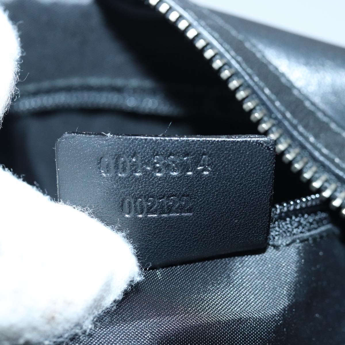 GUCCI Shoulder Bag Leather Black Silver 001 3814 ep5160
