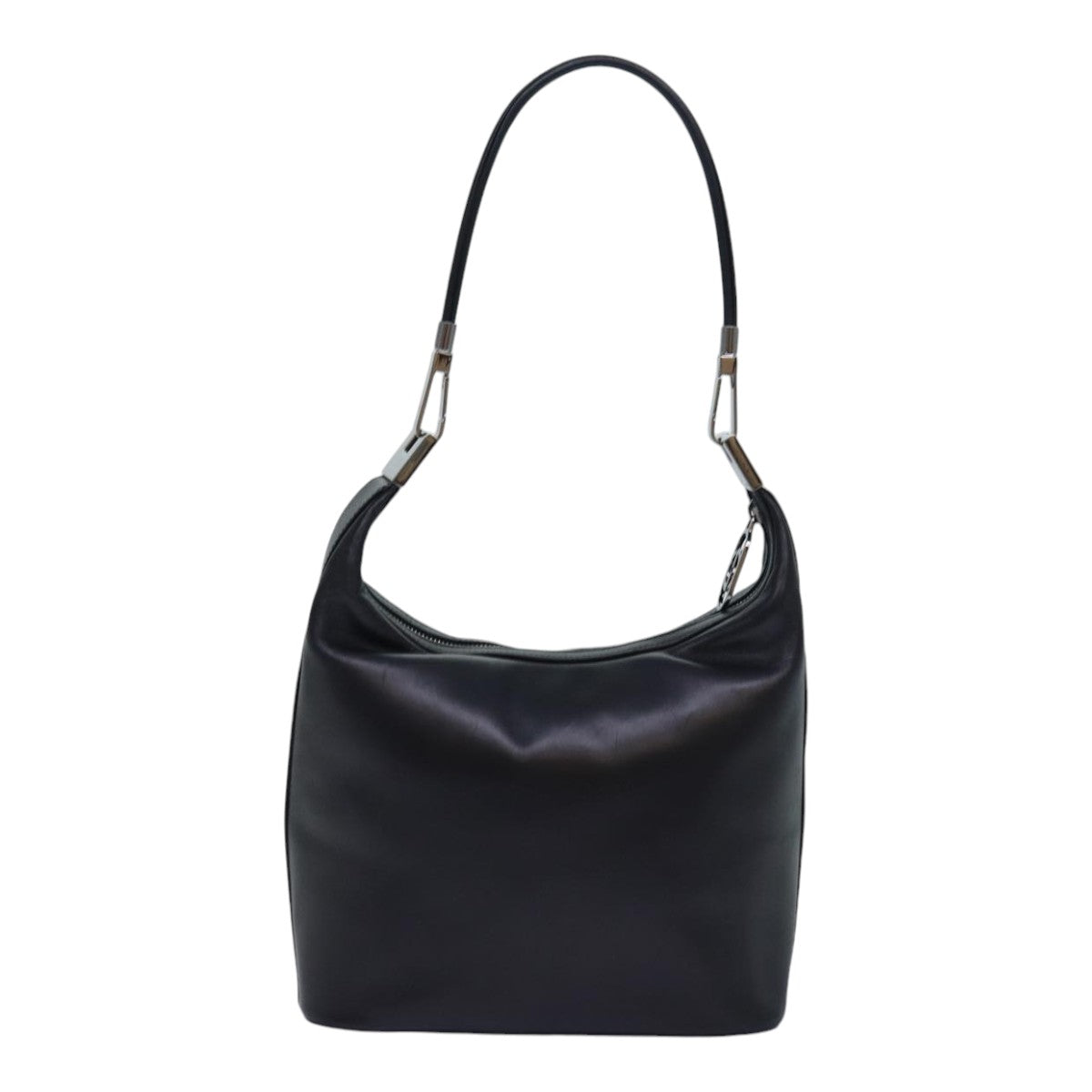 GUCCI Shoulder Bag Leather Black Silver 001 3814 ep5160