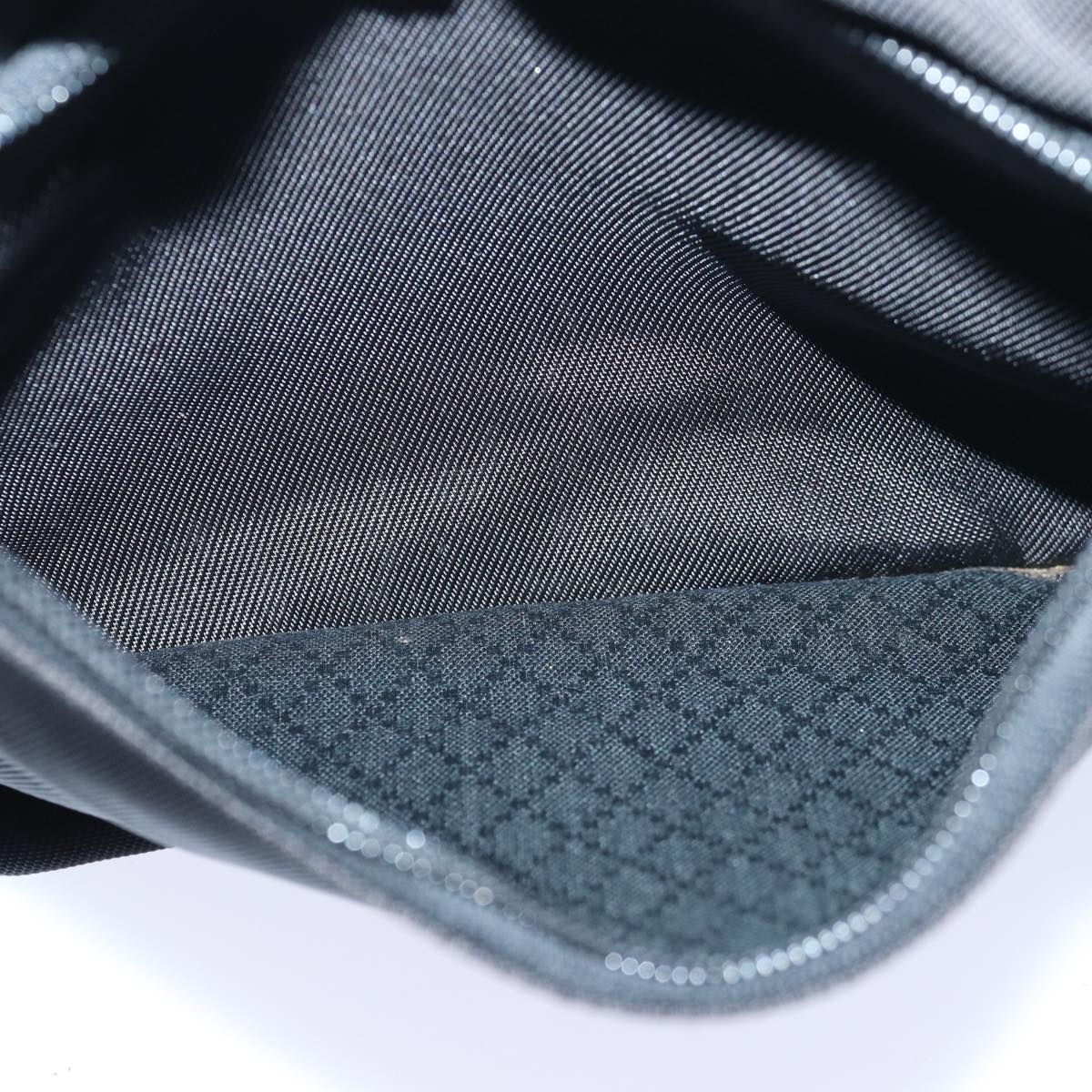 GUCCI Bamboo Hand Bag Nylon Black Silver 000 2404 0509 ep5162