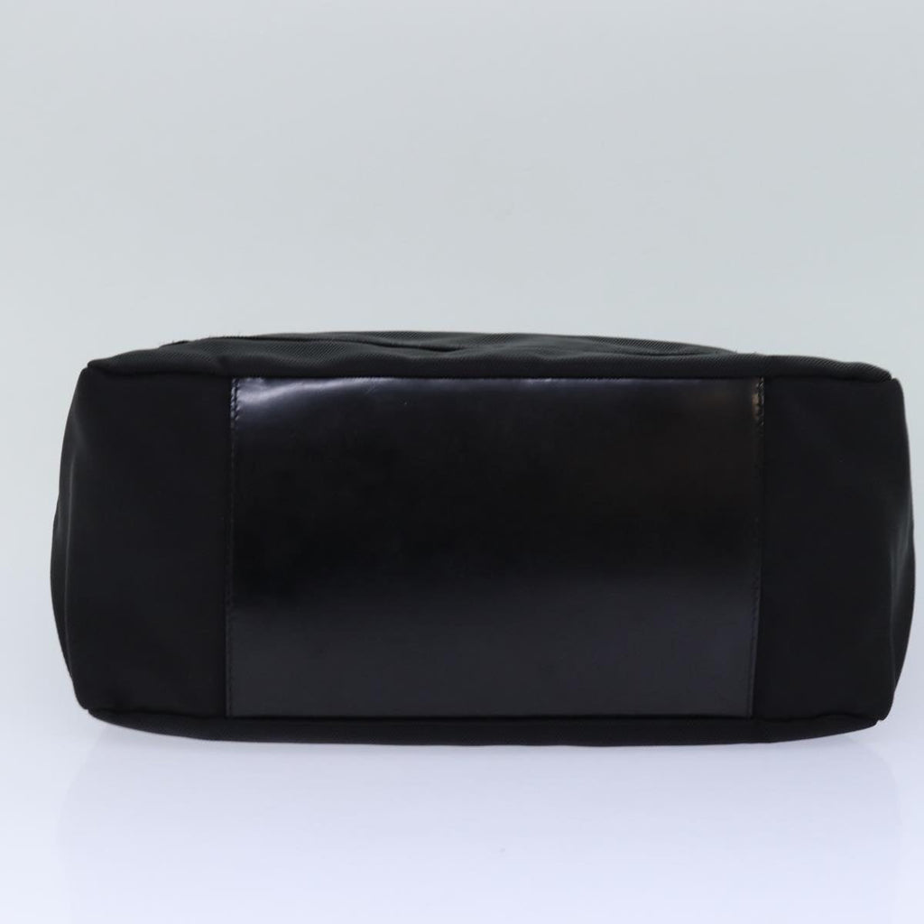 GUCCI Bamboo Hand Bag Nylon Black Silver 000 2404 0509 ep5162