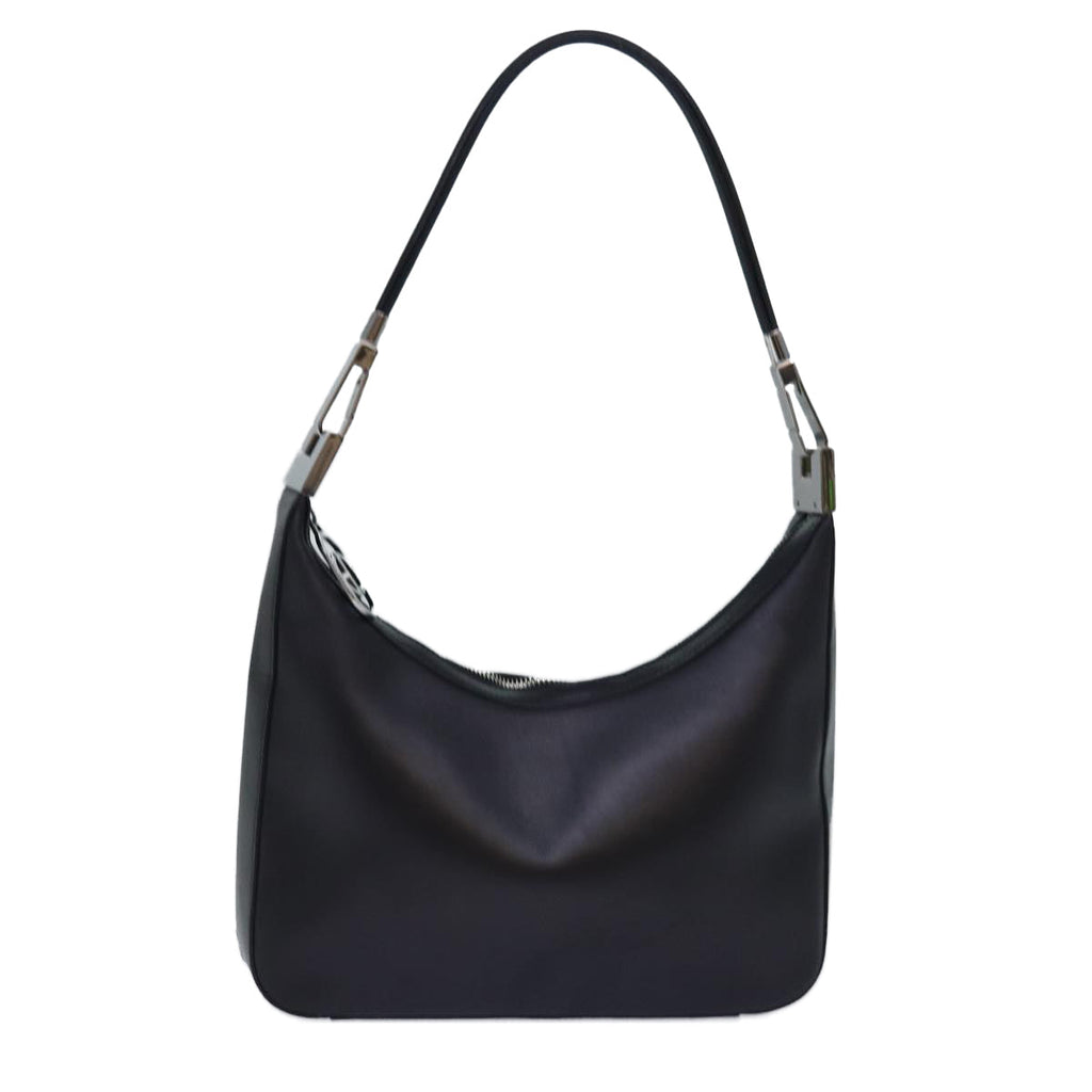 GUCCI Shoulder Bag Leather Black Silver 001 3812 ep5165
