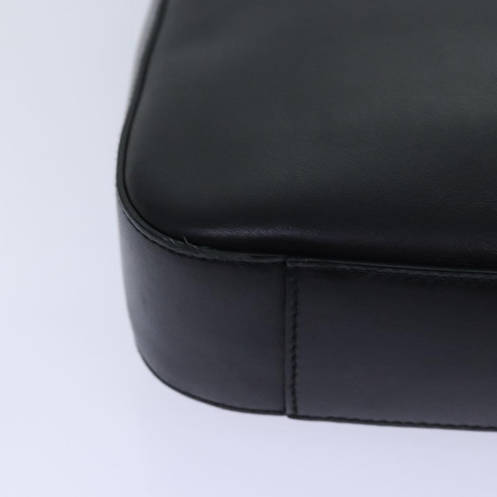 GUCCI Shoulder Bag Leather Black Silver 001 3812 ep5165