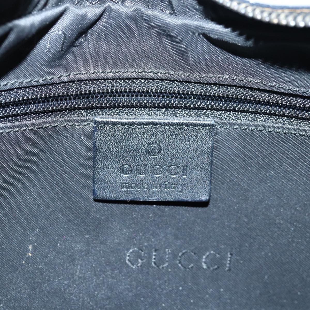 GUCCI Shoulder Bag Leather Black Silver 001 3812 ep5165