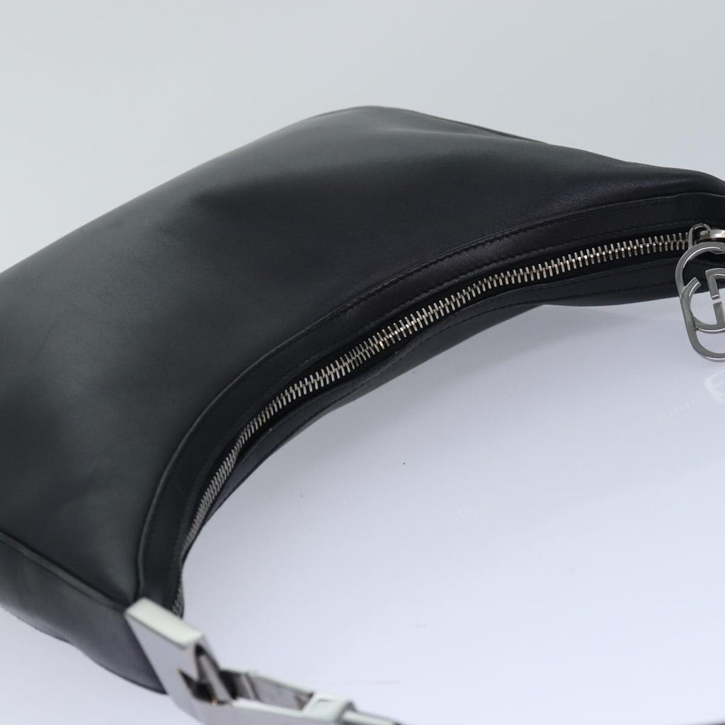 GUCCI Shoulder Bag Leather Black Silver 001 3812 ep5165