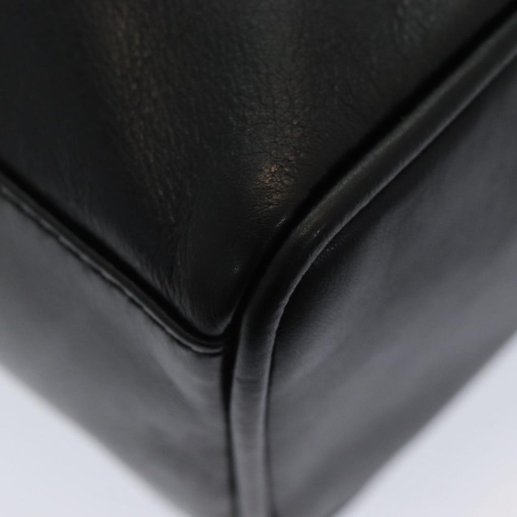 GUCCI Bamboo Hand Bag Leather 2way Black ep5183