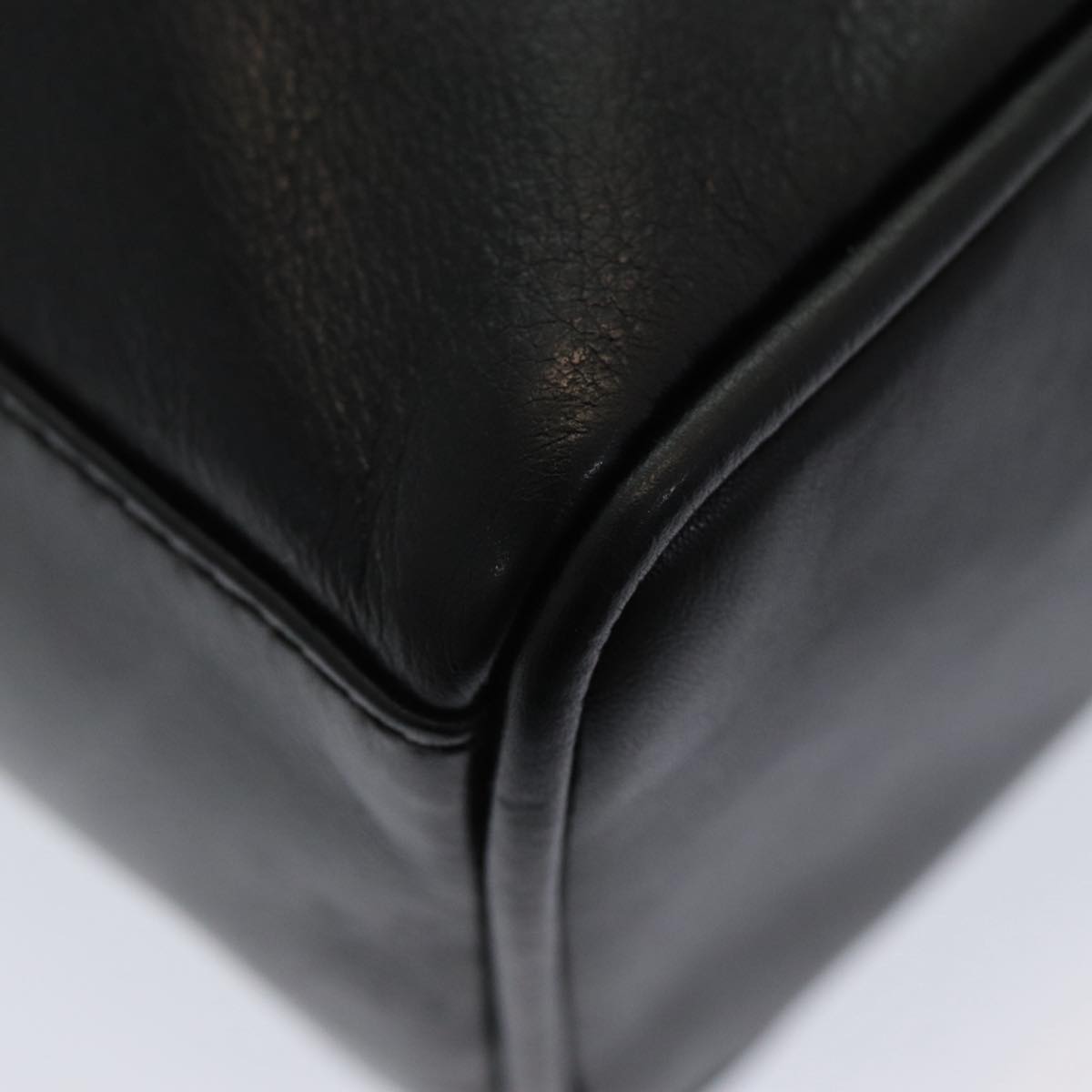 GUCCI Bamboo Hand Bag Leather 2way Black ep5183