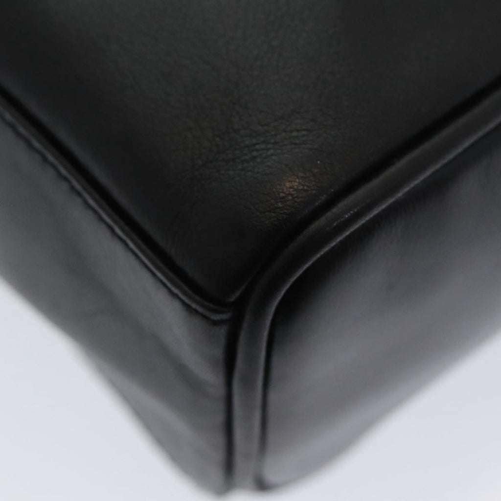 GUCCI Bamboo Hand Bag Leather 2way Black ep5183