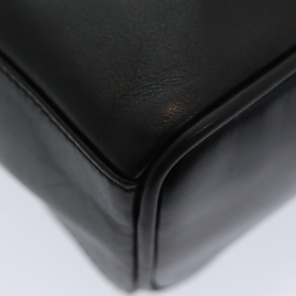 GUCCI Bamboo Hand Bag Leather 2way Black ep5183
