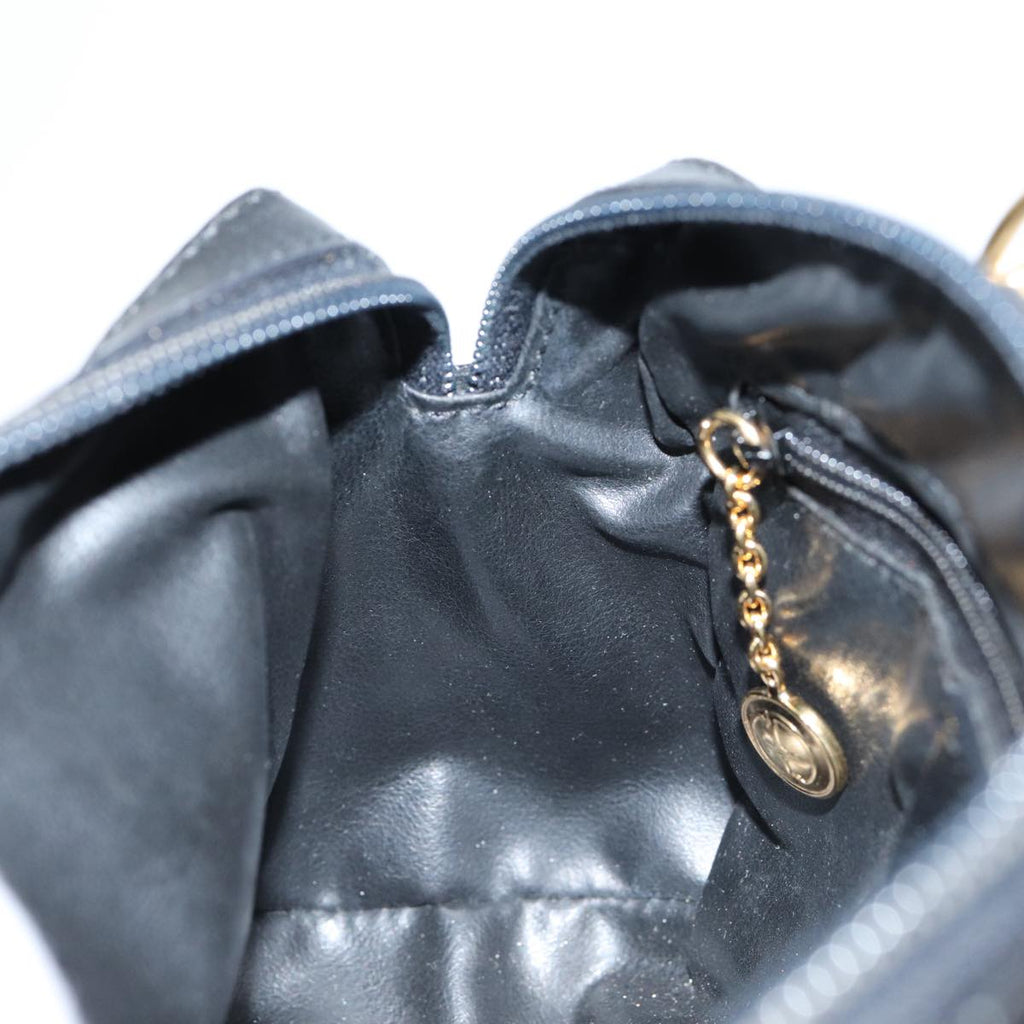 GUCCI Bamboo Hand Bag Leather 2way Black ep5183
