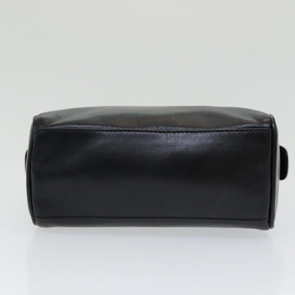 GUCCI Bamboo Hand Bag Leather 2way Black ep5183