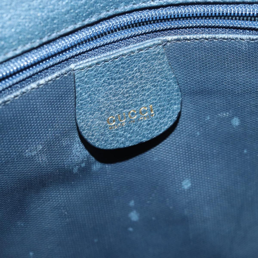 GUCCI Shoulder Bag Leather Navy ep5190