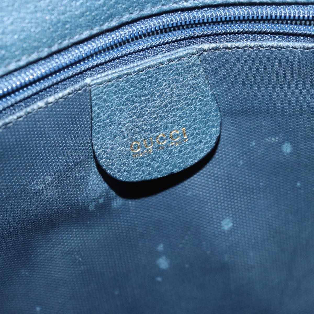 GUCCI Shoulder Bag Leather Navy ep5190