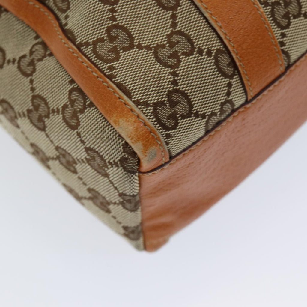 GUCCI GG Canvas Hand Bag Beige Orange ep5192