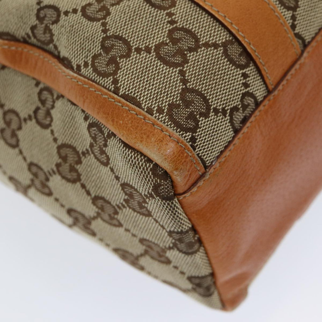 GUCCI GG Canvas Hand Bag Beige Orange ep5192