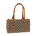 GUCCI GG Canvas Hand Bag Beige Orange ep5192