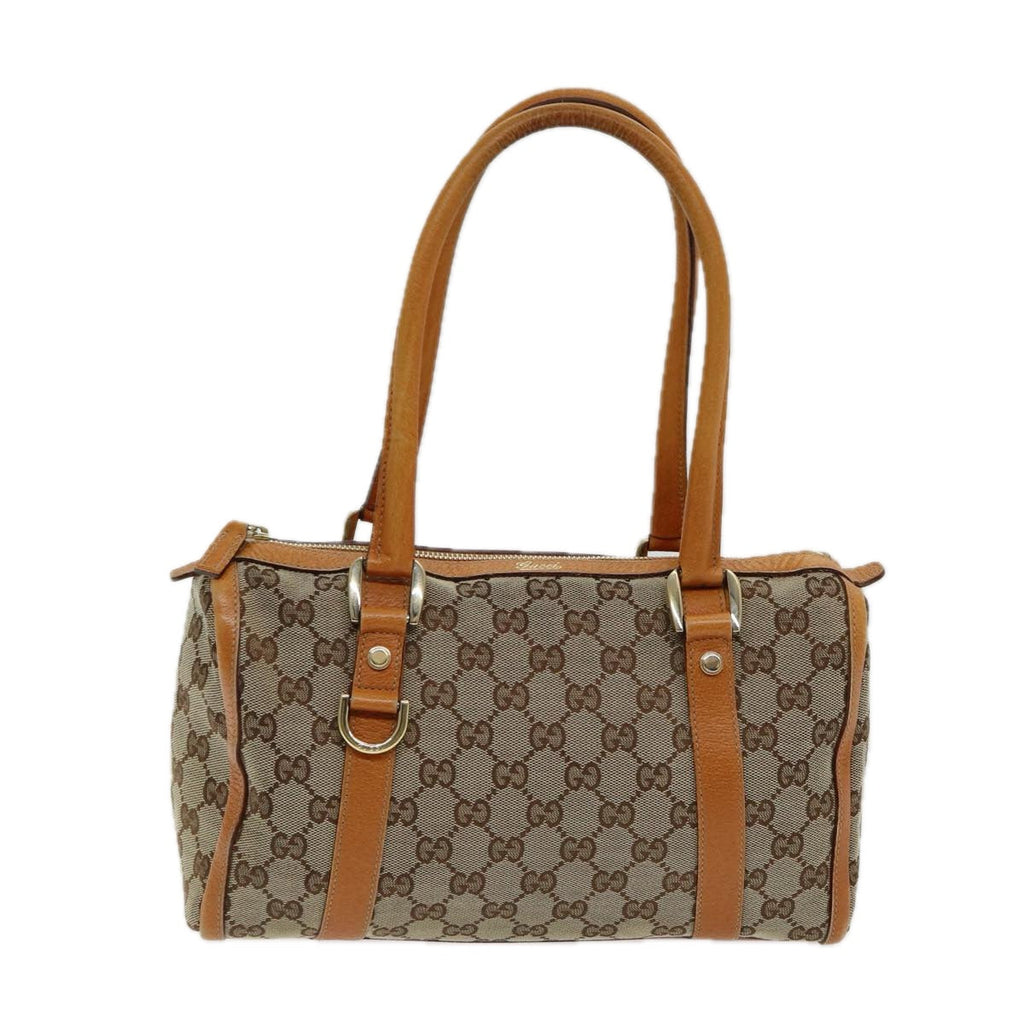 GUCCI GG Canvas Hand Bag Beige Orange ep5192