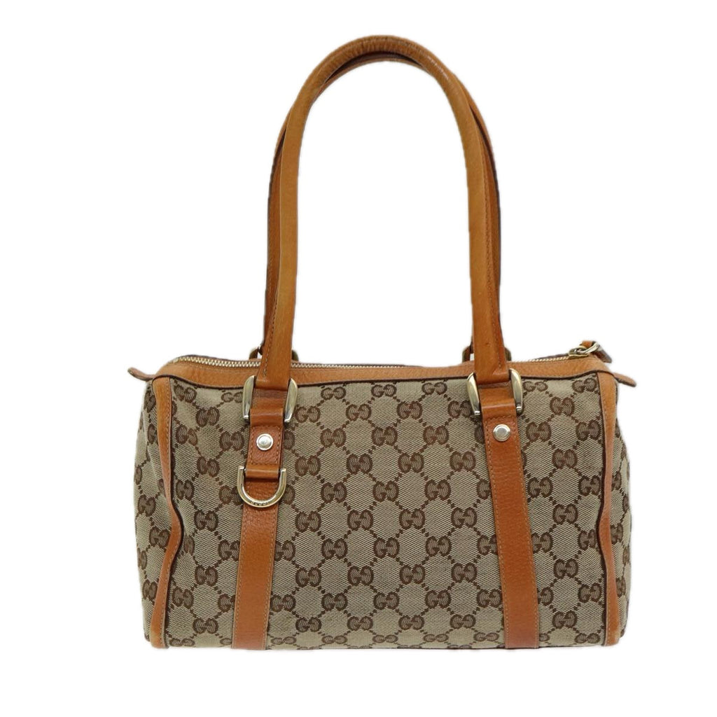 GUCCI GG Canvas Hand Bag Beige Orange ep5192