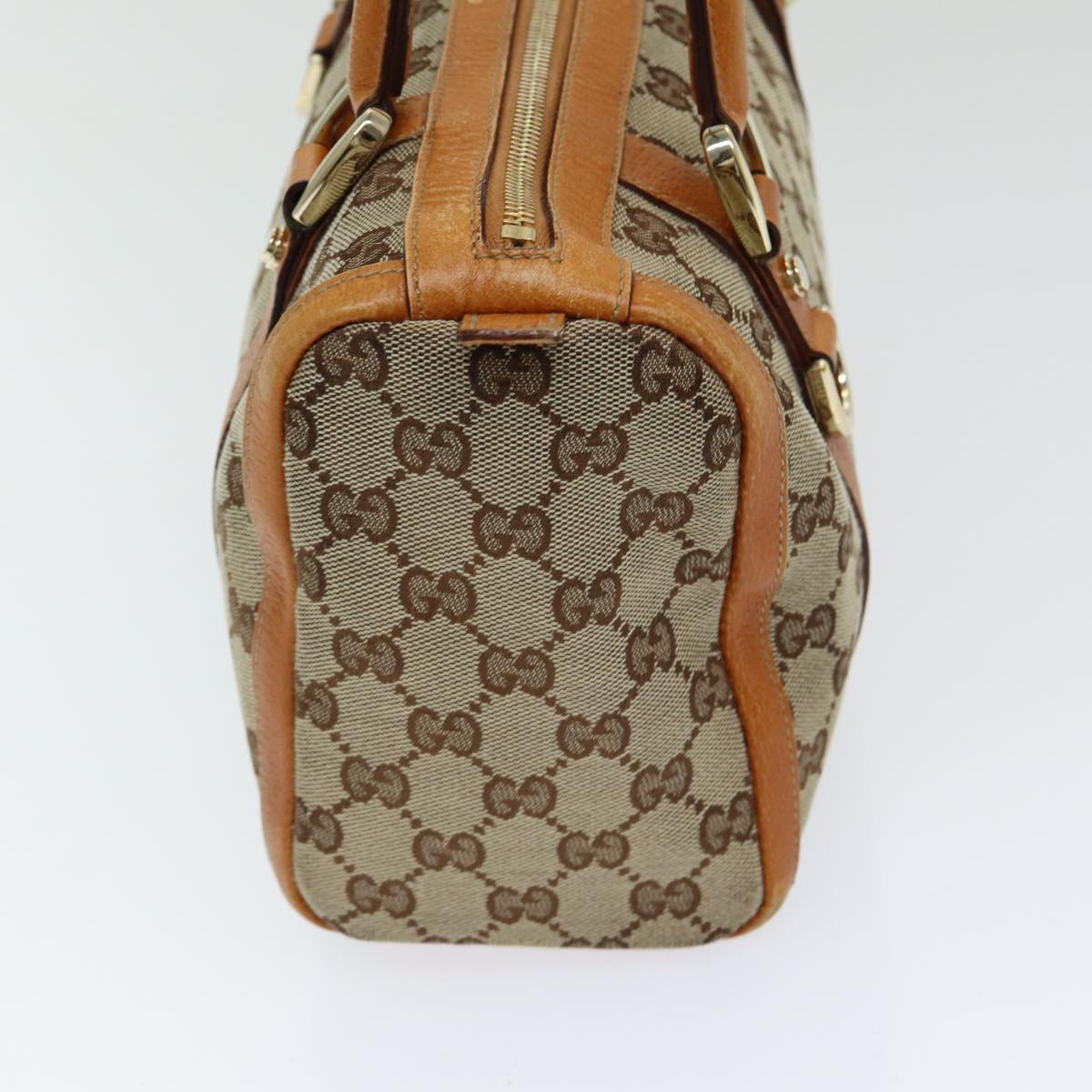 GUCCI GG Canvas Hand Bag Beige Orange ep5192