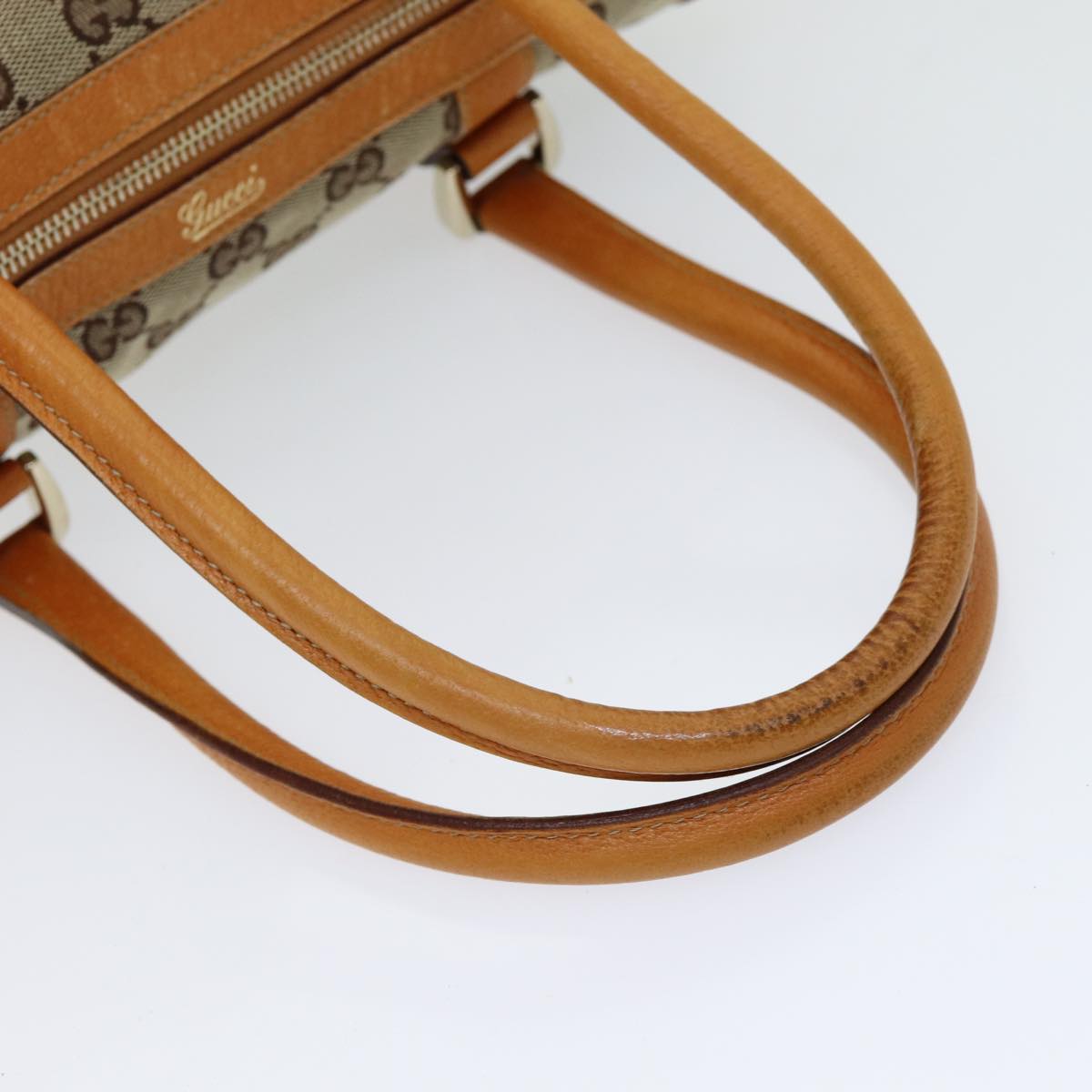 GUCCI GG Canvas Hand Bag Beige Orange ep5192