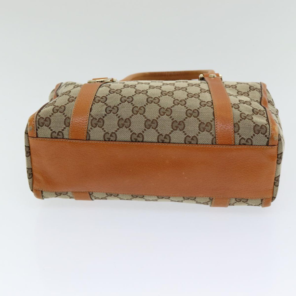 GUCCI GG Canvas Hand Bag Beige Orange ep5192
