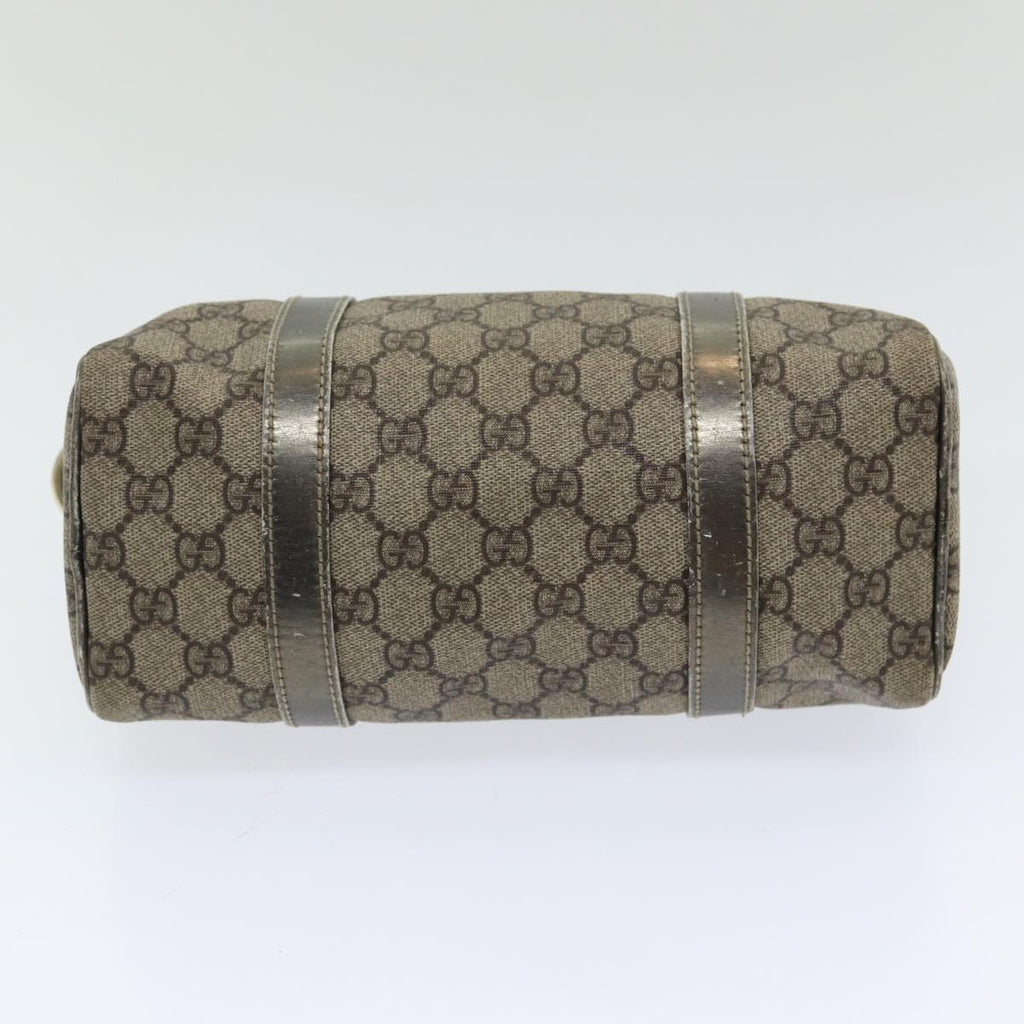 GUCCI GG Canvas Hand Bag Coated Canvas Beige Silver ep5193