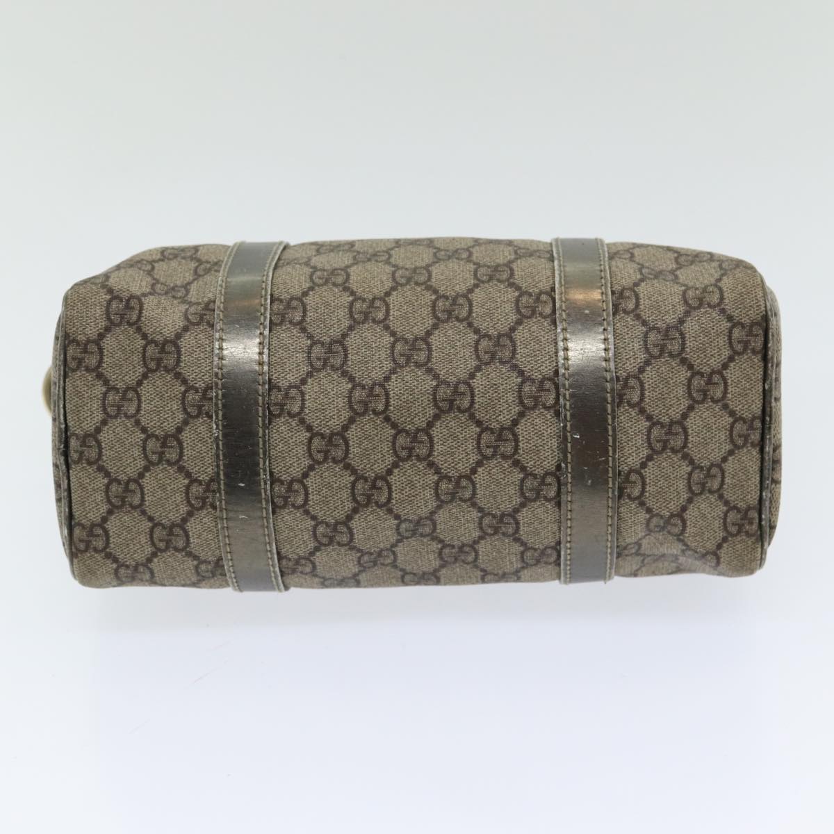 GUCCI GG Canvas Hand Bag Coated Canvas Beige Silver ep5193