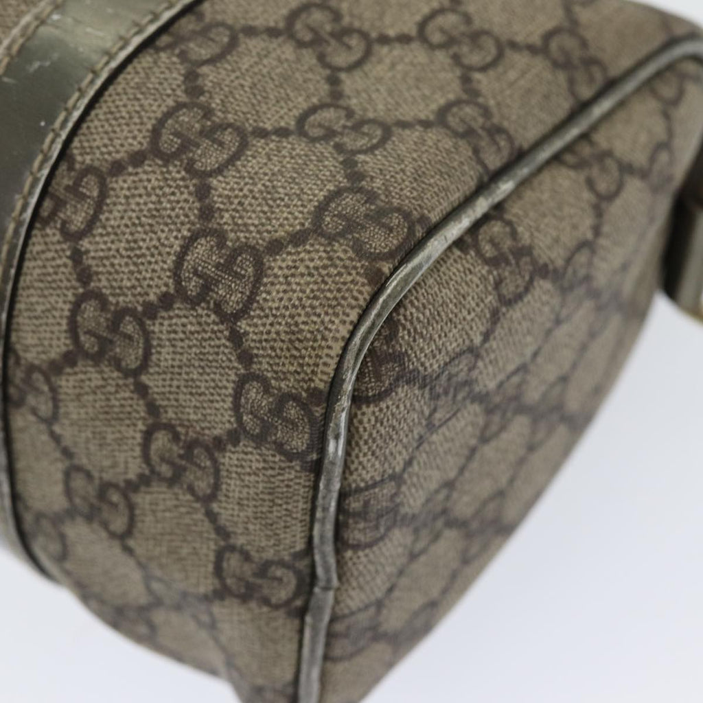 GUCCI GG Canvas Hand Bag Coated Canvas Beige Silver ep5193