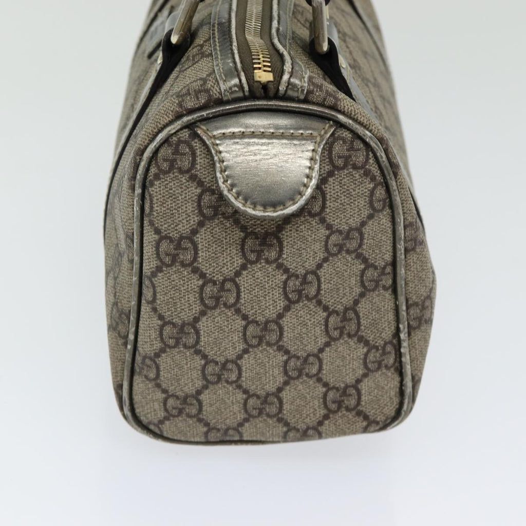 GUCCI GG Canvas Hand Bag Coated Canvas Beige Silver ep5193