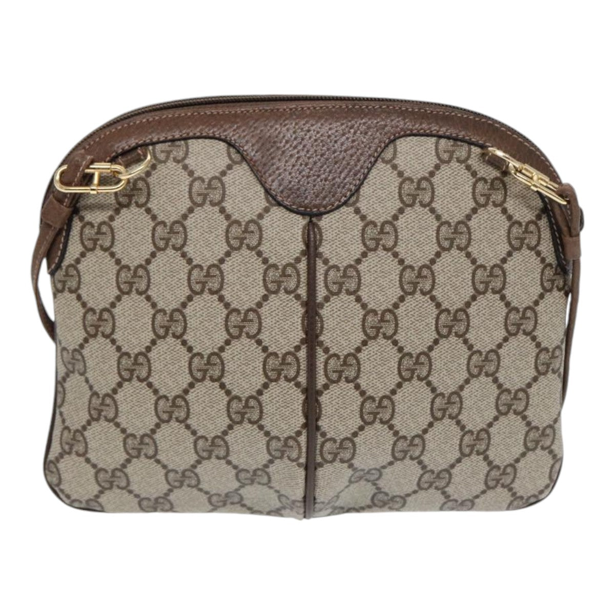 GUCCI GG Canvas Web Sherry Line Shoulder Bag PVC Beige Green Red ep5197
