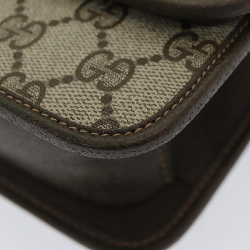 GUCCI GG Canvas Web Sherry Line Shoulder Bag PVC Beige Green Red ep5199