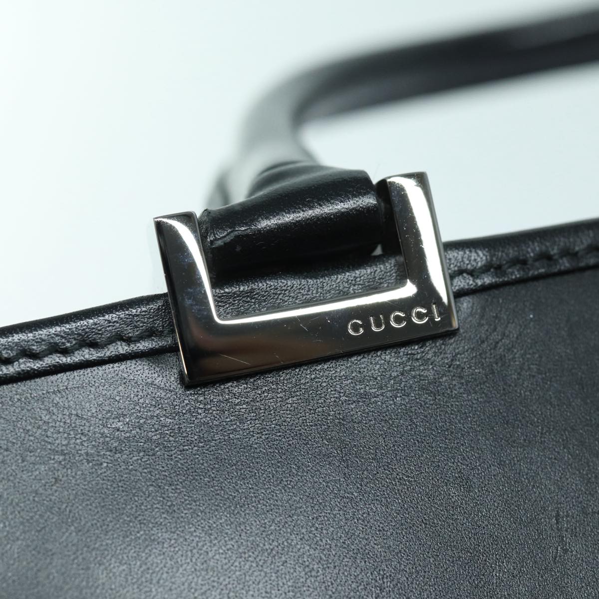 GUCCI Jackie Tote Bag Leather Black Silver 002 1064 3444 ep5206