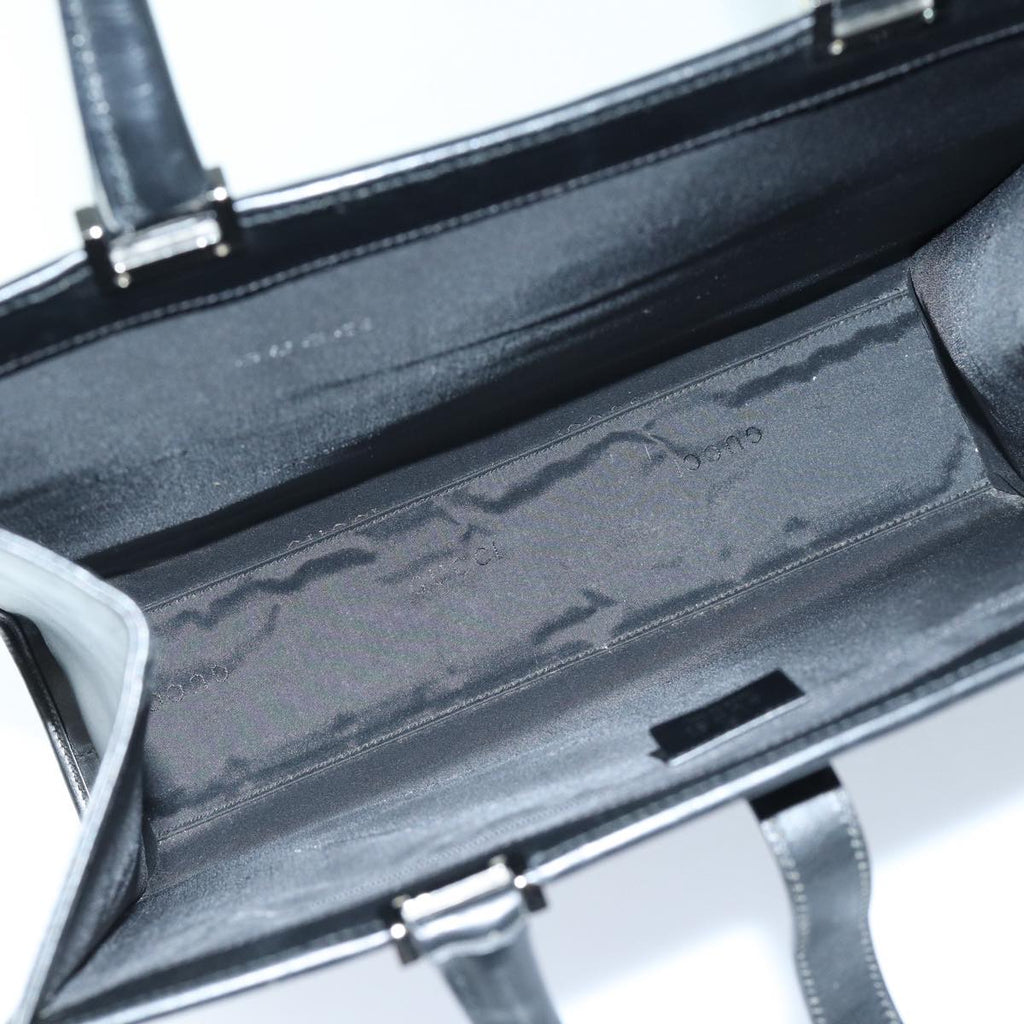 GUCCI Jackie Tote Bag Leather Black Silver 002 1064 3444 ep5206