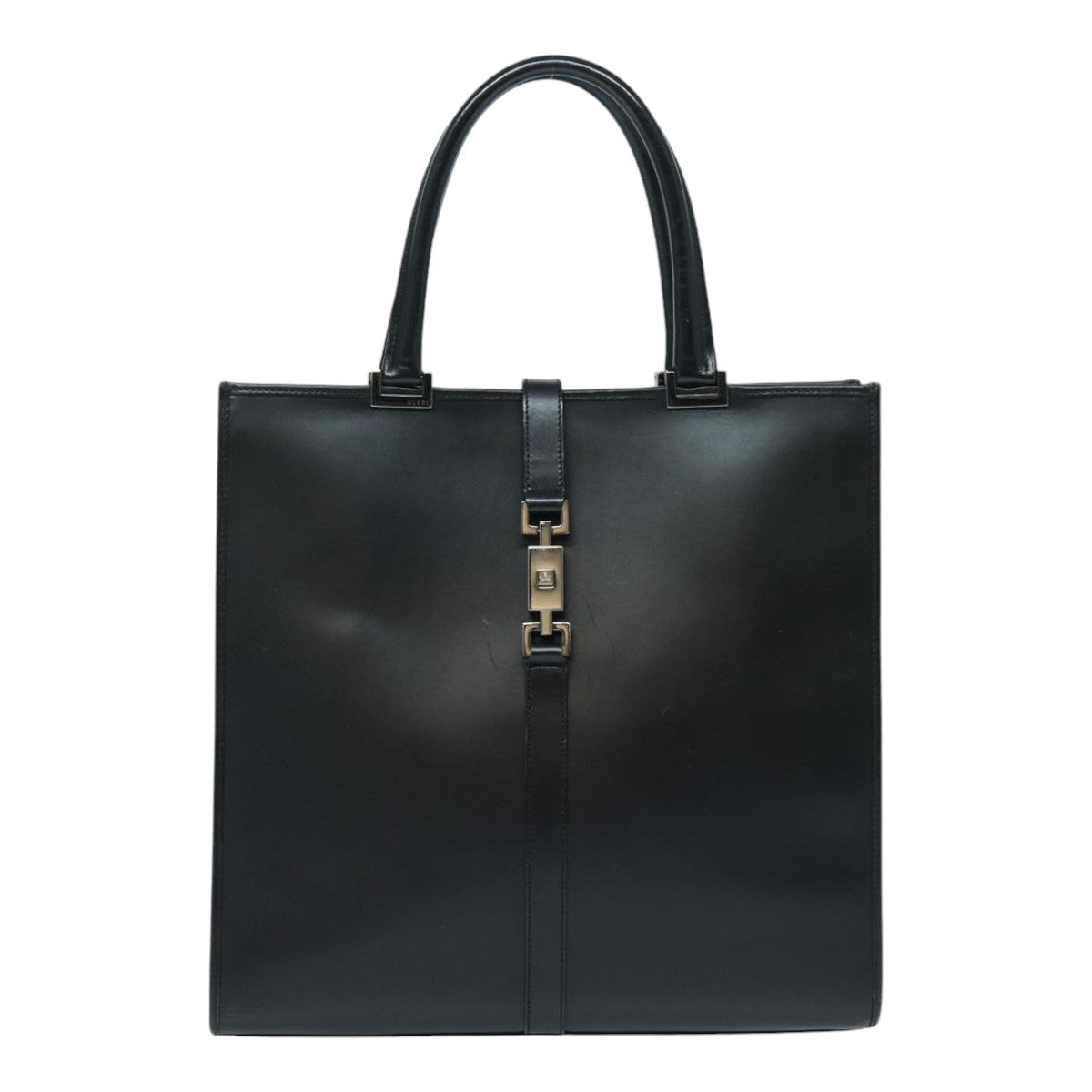 GUCCI Jackie Tote Bag Leather Black Silver 002 1064 3444 ep5206